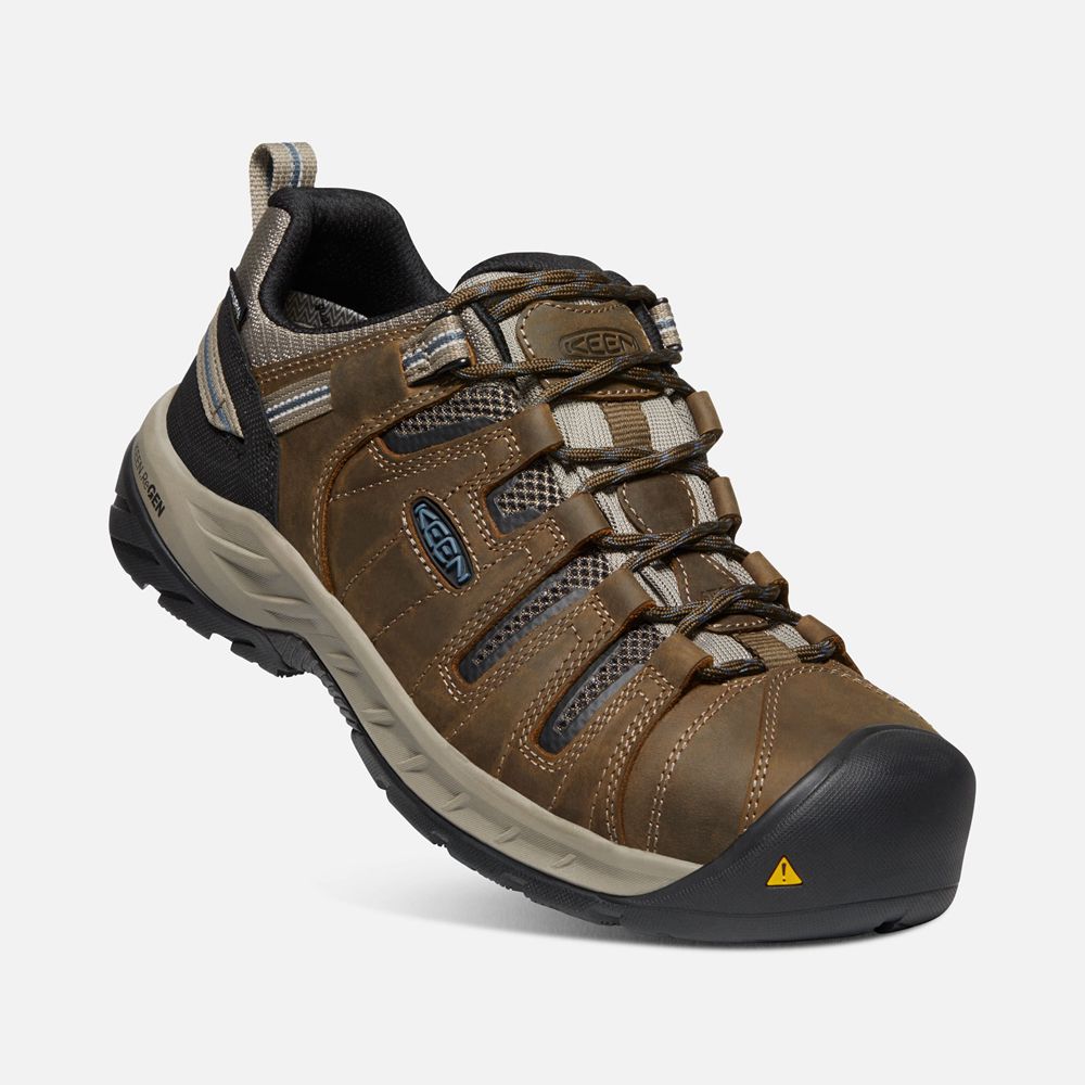 Keen Werkschoenen Heren Bruin - Flint Ii Waterproof (Steel Toe) - 64289-QFCY